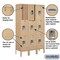 Salsbury Industries Wardrobe Locker, 36inW x 18inD, Tan, Steel 63352TN-U